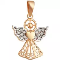 Auksinis pakabukas su cirkoniais "Angelas" Brasco 58269