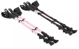Teleskopinės šiaurietiško ėjimo lazdos Gymstick Telescopic Walker (Spalva: Rožinė)