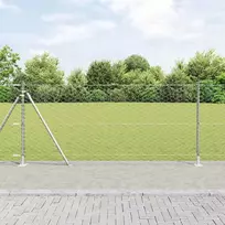 Šešiakampė tvora su betono pagrindu 50 x 0,8 m Sidabrinė