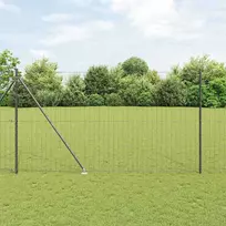 Tvora su stulpais Pilka 1,5 x 10 m Plienas ir PVC