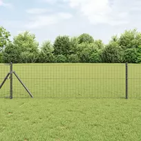 Tvora su stulpais Pilka 0,6 x 50 m Plienas ir PVC