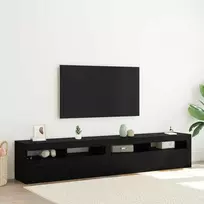 TV staliukas Televizoriaus spintelė 2 pcs Juodas ąžuolas 210 x 35 x 40 cm