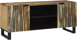 TV staliukas TV vienetai 105 x 33 x 46 cm Ruda Apdirbta mediena