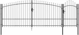 Sodo vartai su užraktu Woerden Pilka 125 x 400 cm Plienas