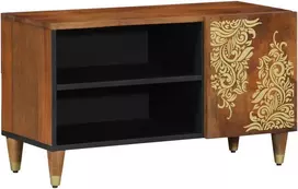 Televizoriaus spintelė su lentyna Medus ruda 80 x 33 x 46 cm