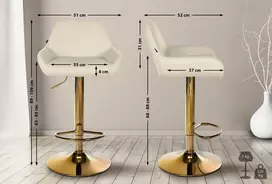 Mville Baro kėdė "Braga Gold", odos imitacija
