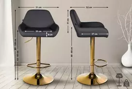 Mville Baro kėdė "Braga Gold", odos imitacija