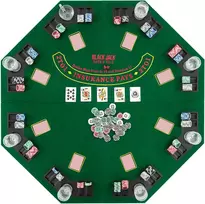 Promotions Sulankstomas pokerio stalviršis, 122x122 cm, žalias