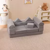 Promotions Modulinė vaikų žaidimų sofa, 130x66x52,5 cm, pilka