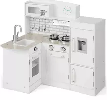 Promotions Vaikų kampelio virtuvėlės žaidimų rinkinys, 64.8x59.7x85.1 cm, baltas