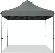Promotions Iškylantis palapinės stogas, 300D Oksfordo audinys ir plienas, 305x305x305 cm, Pilka