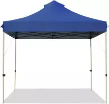 Promotions Iškart išskleidžiamas palapinės stogelis, 300D Oksfordo audinys ir plienas, 305x305x305 cm, mėlynas