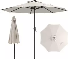 Promotions Lauko rinkos skėtis, 259x259x225 cm, smėlio spalvos