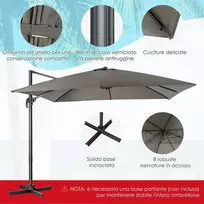Promotions Terasos skėtis, 300x300x273 cm, Pilka
