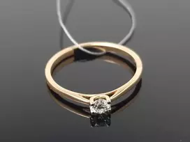 Best Diamonds Auksinis žiedas su briliantu