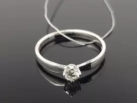 Best Diamonds Balto aukso žiedas su briliantu