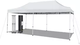 Promotions Iškylančioji palapinė su stogu, 600x300x300/315/330 cm, balta