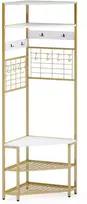 Promotions Kampinė prieškambario drabužių kabykla, 52x52x183 cm, balta