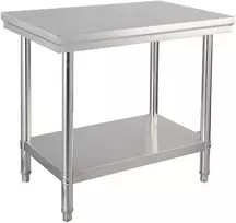 Promotions Virtuvės stalas, 92x61x90 cm, Nerūdijančio plieno