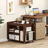 Promotions Knygų lentyna šoninis staliukas, 76x39,5x55 cm, riešutas