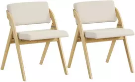 Promotions Sulankstomos virtuvės valgomojo kėdės, 53.3x55.9x76.2 cm, natūrali smėlio spalva
