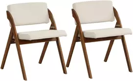 Promotions Sulankstoma virtuvės valgomojo kėdė, 53.3x55.9x76.2 cm, riešutmedžio, smėlio spalvos