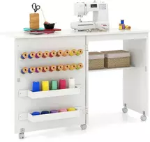Promotions Sulankstomas siuvimo stalas, 58.4x40.6x76.2 cm, baltas