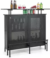 Promotions Alkoholio baro stalas, 121.9x50.8x106.7 cm, Juodas