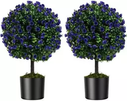 Promotions Dirbtinės dekoratyvinės formos medeliai, 55 cm, žalia ir violetinė