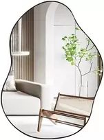 Promotions Sieninis veidrodis, netaisyklingos formos, 77,5x55,9 cm, juodas
