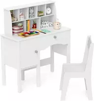 Promotions Vaikiškas rašomasis stalas ir kėdžių komplektas, 78.7x34.3x91.4 cm, rožinė ir balta