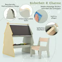 Promotions Vaikiškas piešimo stovas su kėdute ir popieriaus ritinio laikikliu, 68x60x80 cm, žalias