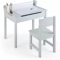 Promotions Vaikiškas stalas ir kėdžių komplektas, 66x39.4x58.4 cm, Pilka
