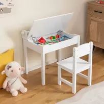 Promotions Vaikų veiklos stalo ir kėdžių rinkinys, 66x39.4x58.4 cm, Pilka balta