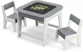 Promotions Vaikiškas stalas su kėdėmis, 61x61x49,5 cm, pilkas