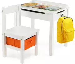 Promotions Vaikiškas stalas ir kėdžių komplektas, 59x40x51,5 cm stalas, 30x30x57 cm kėdė, natūrali spalva