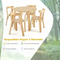 Promotions Vaikiškas stalas ir kėdžių komplektas, 60x60x50 cm, natūralus