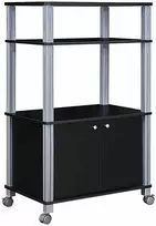 Promotions Mikrobangų krosnelės stovas, 59.7x39.4x97.8 cm, Juodas