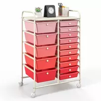 Promotions Universalus mobilus organizatoriaus vežimėlis, 63,5x36,8x87,6 cm, rožinis