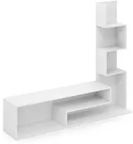 Promotions Medijos konsolės stalas, 145x30x121 cm, baltas