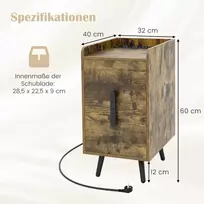 Promotions Naktinis staliukas, 40x32x60 cm, Rudas