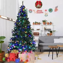Promotions Dirbtinė Kalėdinė eglutė, 210 cm, daugių spalvų LED žiburiai