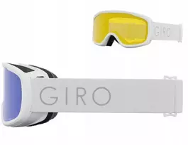Giro Gogle žieminiai GIRO MOXIE Baltas CORE LIGHT (szyba Pilkas COBALT 8-18% S3 + Geltonas 77% S1) (NEW 2023/2024)