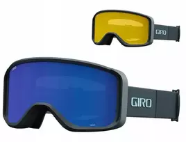 Giro Akiniai nuo sniego GIRO SAGEN DARK SHARK THIRDS (stiklas Pilkas Cobalt 8-18% S3 + stiklas Geltonas 71% S1) (NAUJI 2024/2025)