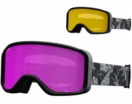 Giro Giro Akinių žiemos GIRO SAGEN JUODA & PILKA BOTANICAL LX (stiklas AMBER ROŽINĖ 19-42% S2 + stiklas GELTONA 00% S2)