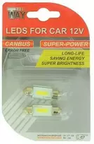 T Way Automobilio lemputė C5W, LED, balta, 12 V