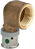 Viega Alkūnė 25 x 3/4 žalvarinė / blizgi Vamzdžių jungtis