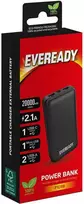 Eveready PX20B – Powerbank 20000 mAh 2x USB-A (juoda)