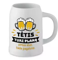 Keramikinis bokalas "Tėtis turi planą"