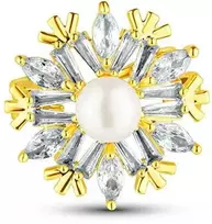 Jwl Luxury Pearls Blizganti snaigės formos sagė su perlu JL0873